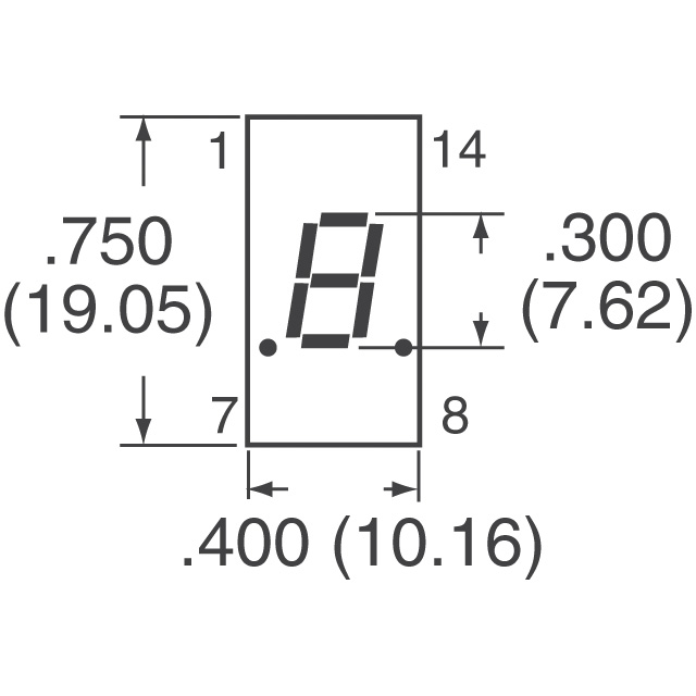 5082-7611 Broadcom Limited  Display Modules - LED Character and Numeric